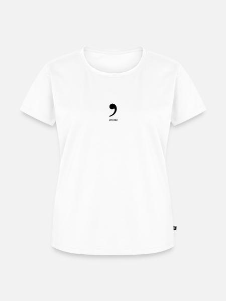 Oxford Komma-Fan - Frauen Premium Bio T-Shirt - Weiß