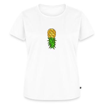 Funny Upside Down Pineapple Swinger Merchandise - Women's Premium Organic T-shirt - white - Front - AI Model Female 172 dark (172cm)