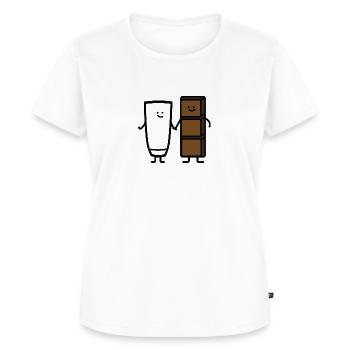 Milch und Schokolade - Frauen Premium Bio T-Shirt - Weiß - Vorne - AI Model Female 172 dark (172cm)