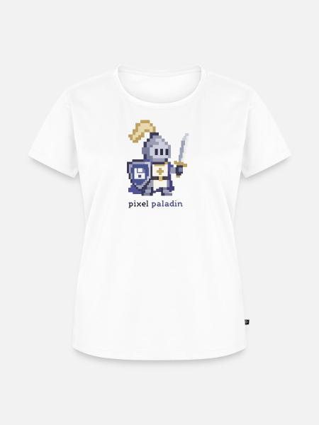 Pixel Paladin Pixelheld - Frauen Premium Bio T-Shirt - Weiß