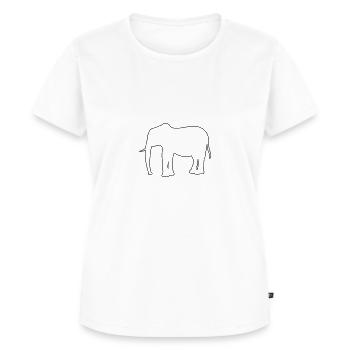 elefant - Frauen Premium Bio T-Shirt - Weiß - Vorne - AI Model Female 172 dark (172cm)