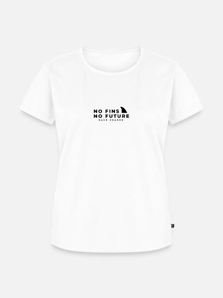 No Fins No Future - Frauen Premium Bio T-Shirt - Weiß