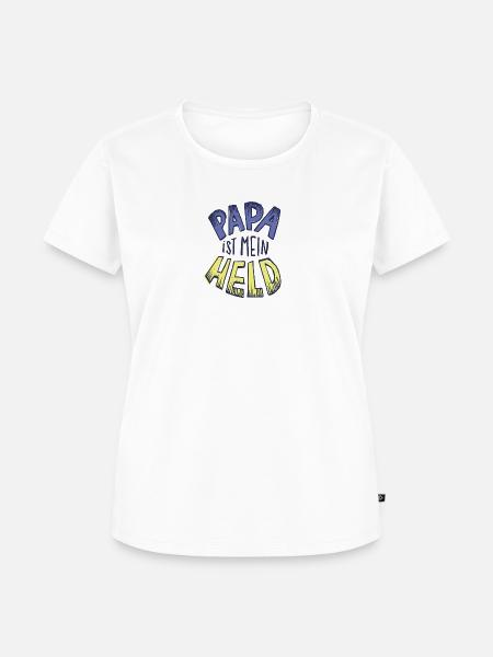 Papa ist mein Held! - Frauen Premium Bio T-Shirt - Weiß