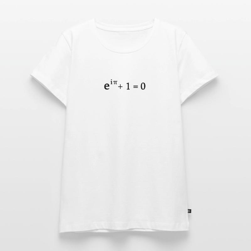 Euler identity math mathematician nerd science pi Women's Premium Organic T-shirt