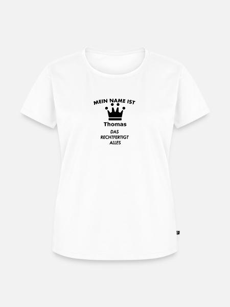THOMAS - Frauen Premium Bio T-Shirt - Weiß