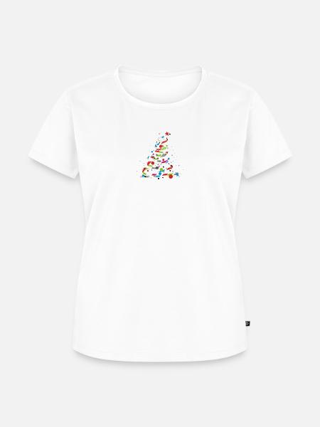 Frohe Weihnachten Baum - Frauen Premium Bio T-Shirt - Weiß