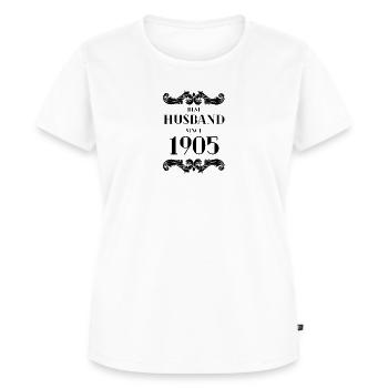 Bester Ehemann seit 1905 Hochzeitstag - Frauen Premium Bio T-Shirt - Weiß - Vorne - AI Model Female 172 dark (172cm)