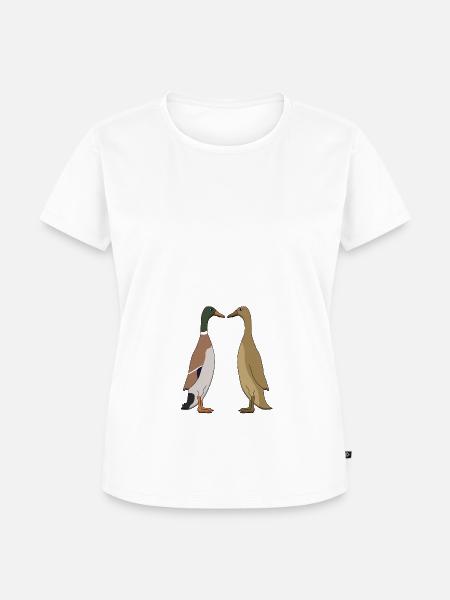 Ente und Ente - Frauen Premium Bio T-Shirt - Weiß