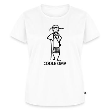 Coole Oma - Frauen Premium Bio T-Shirt - Weiß - Vorne - AI Model Female 172 dark (172cm)