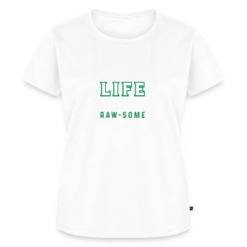 Vegan Life Ist Teilweise Total Roh - Frauen Premium Bio T-Shirt - Weiß - Vorne - AI Model Female 172 dark (172cm)
