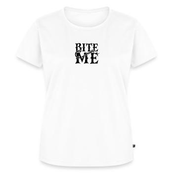 Bite me - Fischer - Frauen Premium Bio T-Shirt - Weiß - Vorne - AI Model Female 172 dark (172cm)