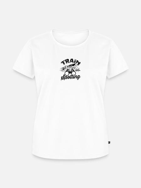 Train Spotting - Train - Frauen Premium Bio T-Shirt - Weiß