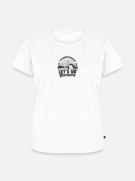 Let's go glamping - Glamping - Frauen Premium Bio T-Shirt - Weiß