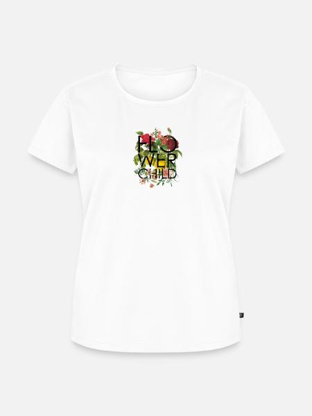Blumenkind - Hippie - Frauen Premium Bio T-Shirt - Weiß