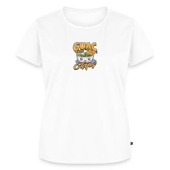 Guac & chips - Avocat - T-shirt Premium bio Femme - blanc - Devant - AI Model Female 172 dark (172cm)