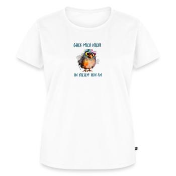 Guck mich nicht in diesem Ton an Vogel - Frauen Premium Bio T-Shirt - Weiß - Vorne - AI Model Female 172 dark (172cm)