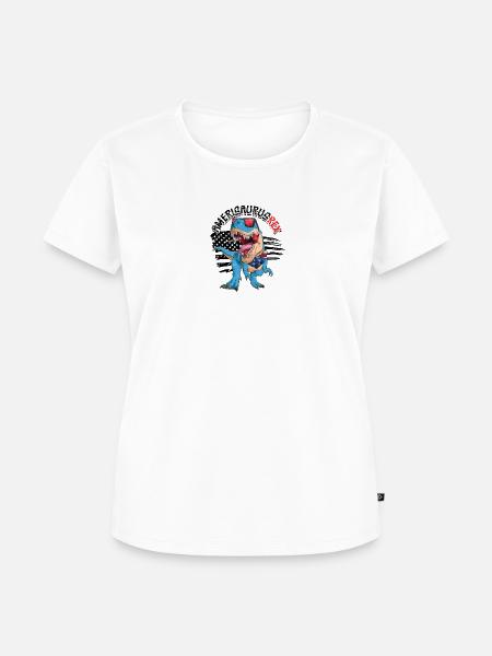 AmerisaurusREX - Patriotismus - Frauen Premium Bio T-Shirt - Weiß