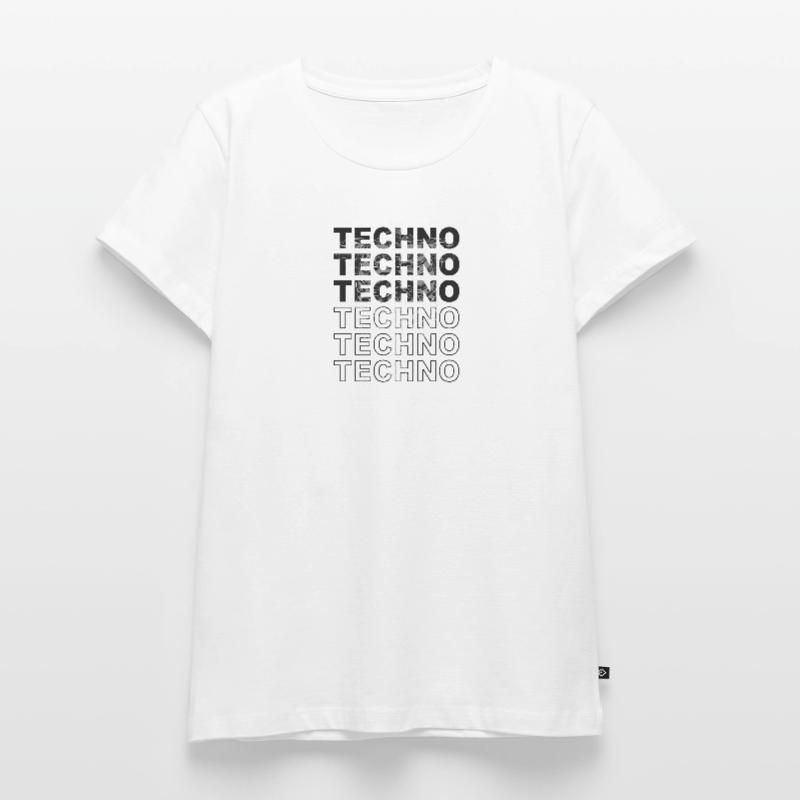 techno techno techno techno techno techno Frauen Premium Bio T-Shirt