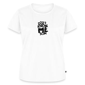 Sie kennen mich nicht, mein Sohn – missverstanden - Frauen Premium Bio T-Shirt - Weiß - Vorne - AI Model Female 172 dark (172cm)
