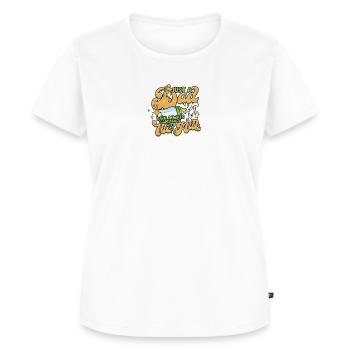Just A Dad Came Back With The Milk - Dad - Frauen Premium Bio T-Shirt - Weiß - Vorne - AI Model Female 172 dark (172cm)