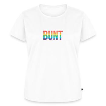 Deutschland ist bunt - Menschenrechte statt rechte - Frauen Premium Bio T-Shirt - Weiß - Vorne - AI Model Female 172 dark (172cm)