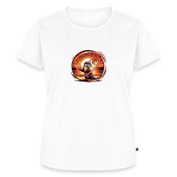 Lustiger Otter Vor Sonnenuntergang - Frauen Premium Bio T-Shirt - Weiß - Vorne - AI Model Female 172 dark (172cm)