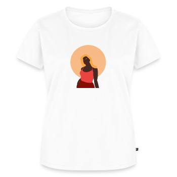 Femme noire représentation 2 - T-shirt Premium bio Femme - blanc - Devant - AI Model Female 172 dark (172cm)