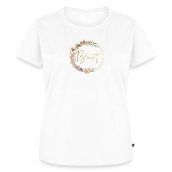 Team Braut! Watercolour Floral Kranz - Frauen Premium Bio T-Shirt - Weiß - Vorne - AI Model Female 172 dark (172cm)