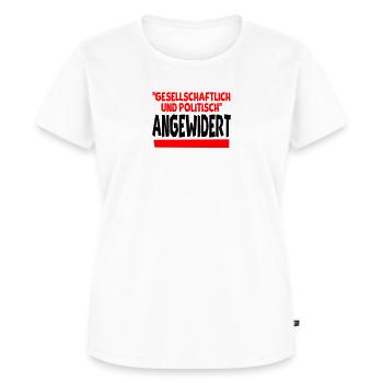 angewidert - Frauen Premium Bio T-Shirt - Weiß - Vorne - AI Model Female 172 dark (172cm)