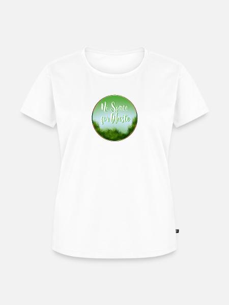 No Space for Waste - Frauen Premium Bio T-Shirt - Weiß