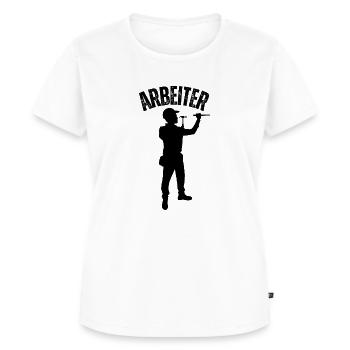 Arbeiter - Frauen Premium Bio T-Shirt - Weiß - Vorne - AI Model Female 172 dark (172cm)