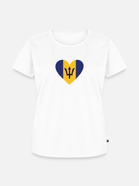 Barbados Heart - Frauen Premium Bio T-Shirt - Weiß