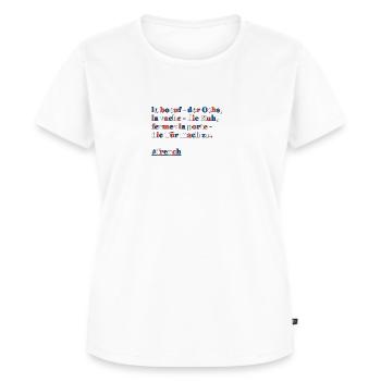 französische Merkhilfe/Eselsbrücke - Frauen Premium Bio T-Shirt - Weiß - Vorne - AI Model Female 172 dark (172cm)