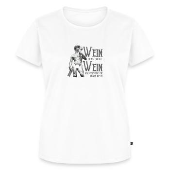 Wein Oder Nicht Wein? Lustig Weintrinker Spruch - Frauen Premium Bio T-Shirt - Weiß - Vorne - AI Model Female 172 dark (172cm)