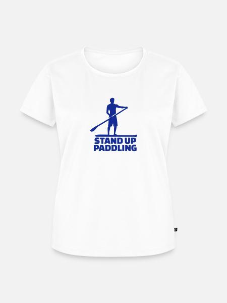 Stand up paddling - Frauen Premium Bio T-Shirt - Weiß