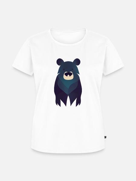 Blue Bear - Frauen Premium Bio T-Shirt - Weiß