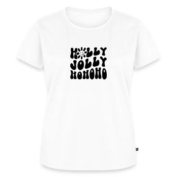 Holly Jolly Hohoho - Frauen Premium Bio T-Shirt - Weiß - Vorne - AI Model Female 172 dark (172cm)