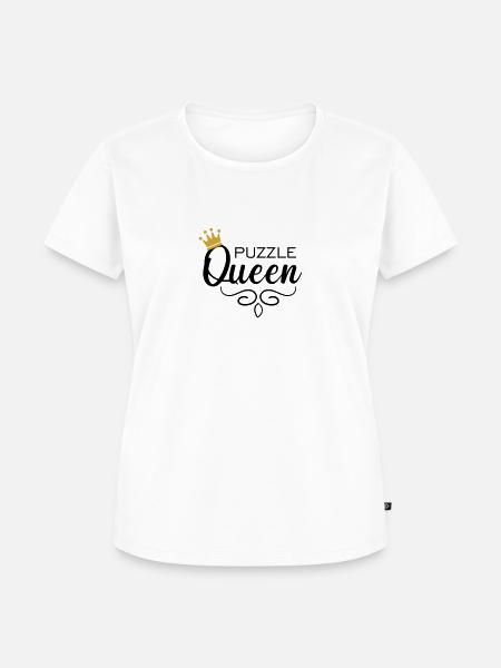 Puzzle Queen - Frauen Premium Bio T-Shirt - Weiß