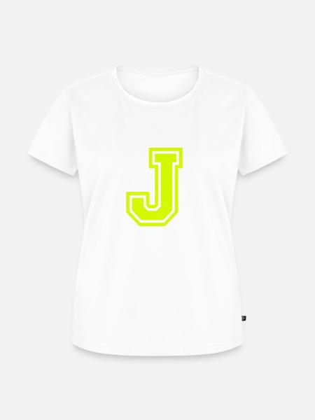 Buchstabe J - Frauen Premium Bio T-Shirt - Weiß