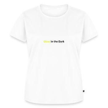 glow in the dark - Frauen Premium Bio T-Shirt - Weiß - Vorne - AI Model Female 172 dark (172cm)