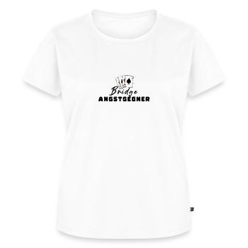Bridge Angstgegner - Frauen Premium Bio T-Shirt - Weiß - Vorne - AI Model Female 172 dark (172cm)