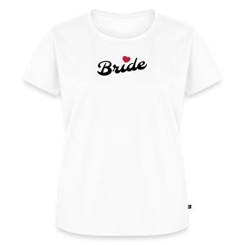 She is the Bride - Frauen Premium Bio T-Shirt - Weiß - Vorne - AI Model Female 172 dark (172cm)