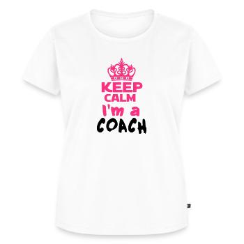 i'm a coach 2 - T-shirt Premium bio Femme - blanc - Devant - AI Model Female 172 dark (172cm)