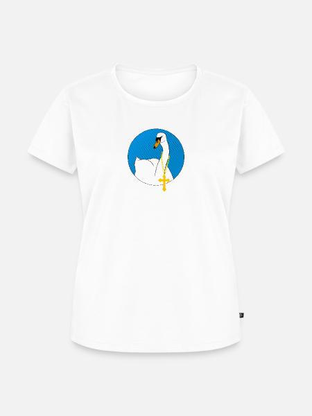 Lohengrin: Mein lieber Schwan! (round) - Frauen Premium Bio T-Shirt - Weiß