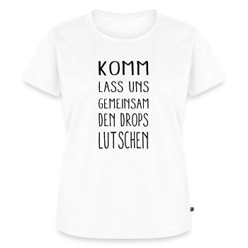 den Drops lutschen - Frauen Premium Bio T-Shirt - Weiß - Vorne - AI Model Female 172 dark (172cm)