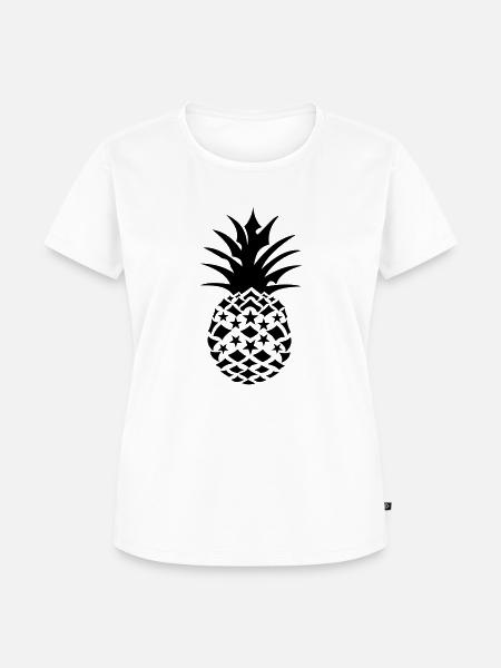 Saftige Ananas mit Sternen - Frauen Premium Bio T-Shirt - Weiß