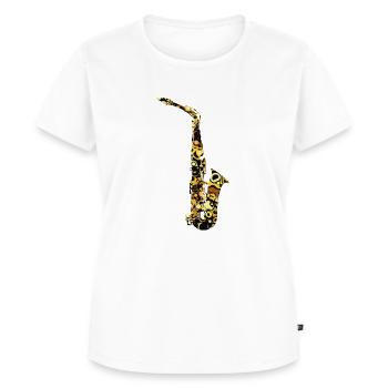 YellowInBolle Sax - Women's Premium Organic T-shirt - white - Front - AI Model Female 172 dark (172cm)