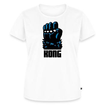 kongfist - Women's Premium Organic T-shirt - white - Front - AI Model Female 172 dark (172cm)