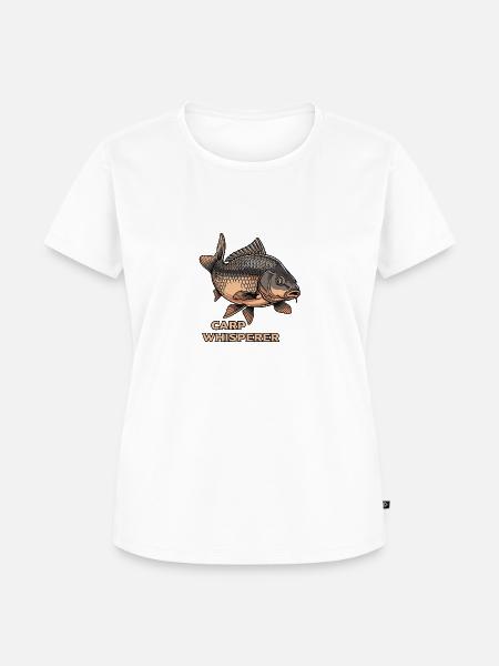 Carp Whisperer Karpfen Angeln - Frauen Premium Bio T-Shirt - Weiß