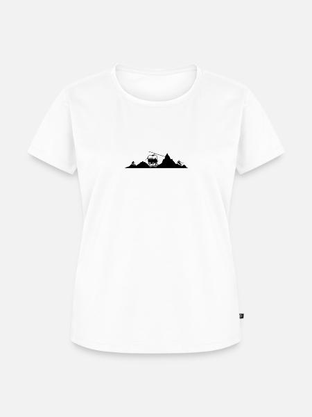 Winter - Ski Sessellift - Frauen Premium Bio T-Shirt - Weiß